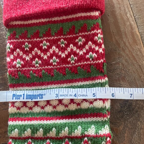 Fairisle Knit Holiday Stocking - Picture 4 of 4